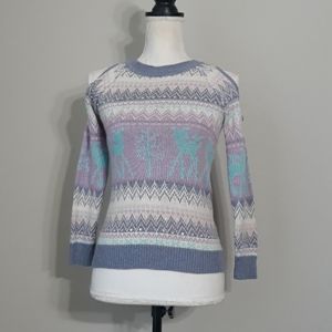 jessica simpson festive sweater .